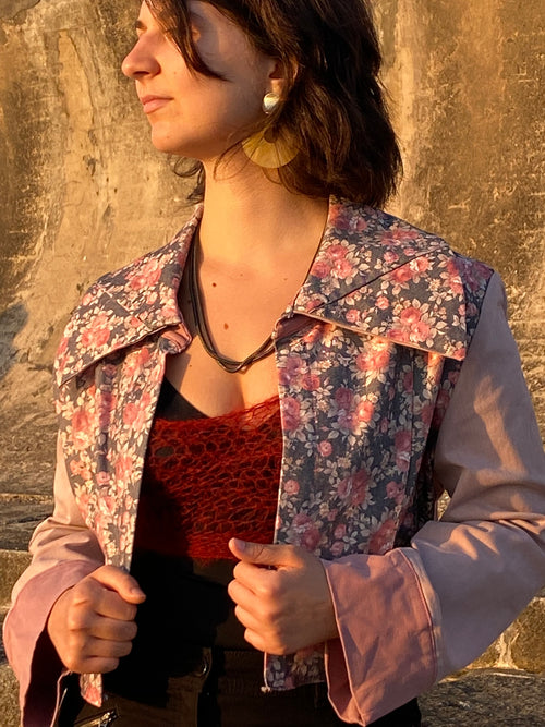 Short blue denim jacket - Alice upcycled