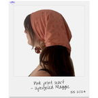 Pink print scarf - Upcycled Maggie