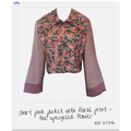 Veste courte rose avec imprimé fleurie - l'upcyclée Fleur