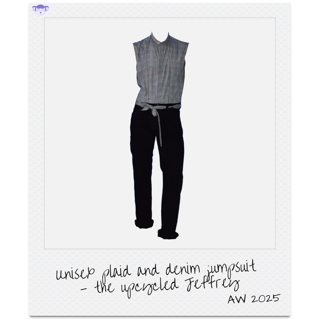 Unisex plaid and denim jumpsuit - the upcycled Jeffrey