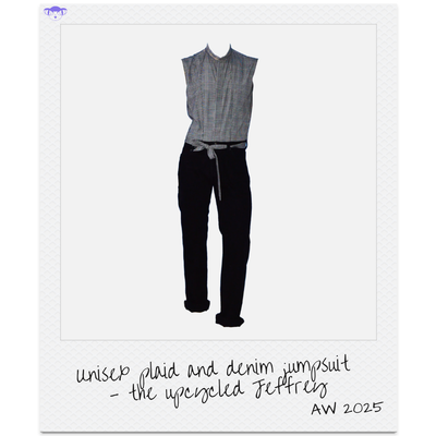 Unisex plaid and denim jumpsuit - the upcycled Jeffrey