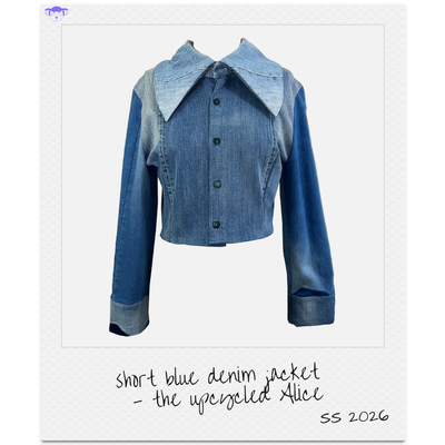 Short blue denim jacket - Alice upcycled