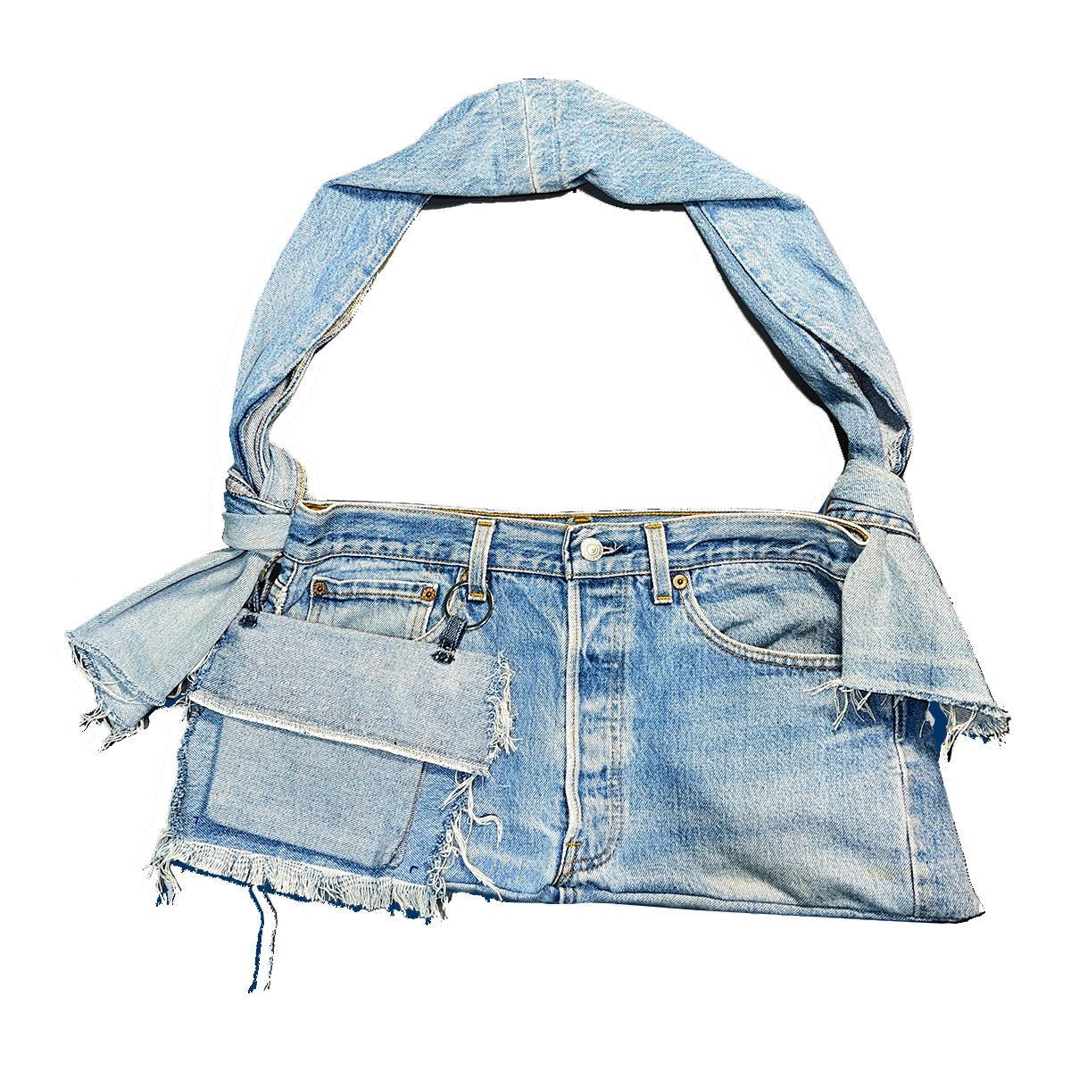 Sac à main en denim avec une poche - L'upcyclée Britney 2.0
