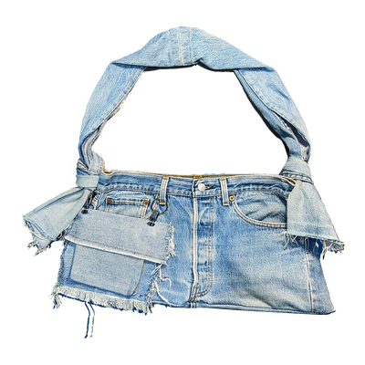 Sac à main en denim avec une poche - L'upcyclée Britney 2.0